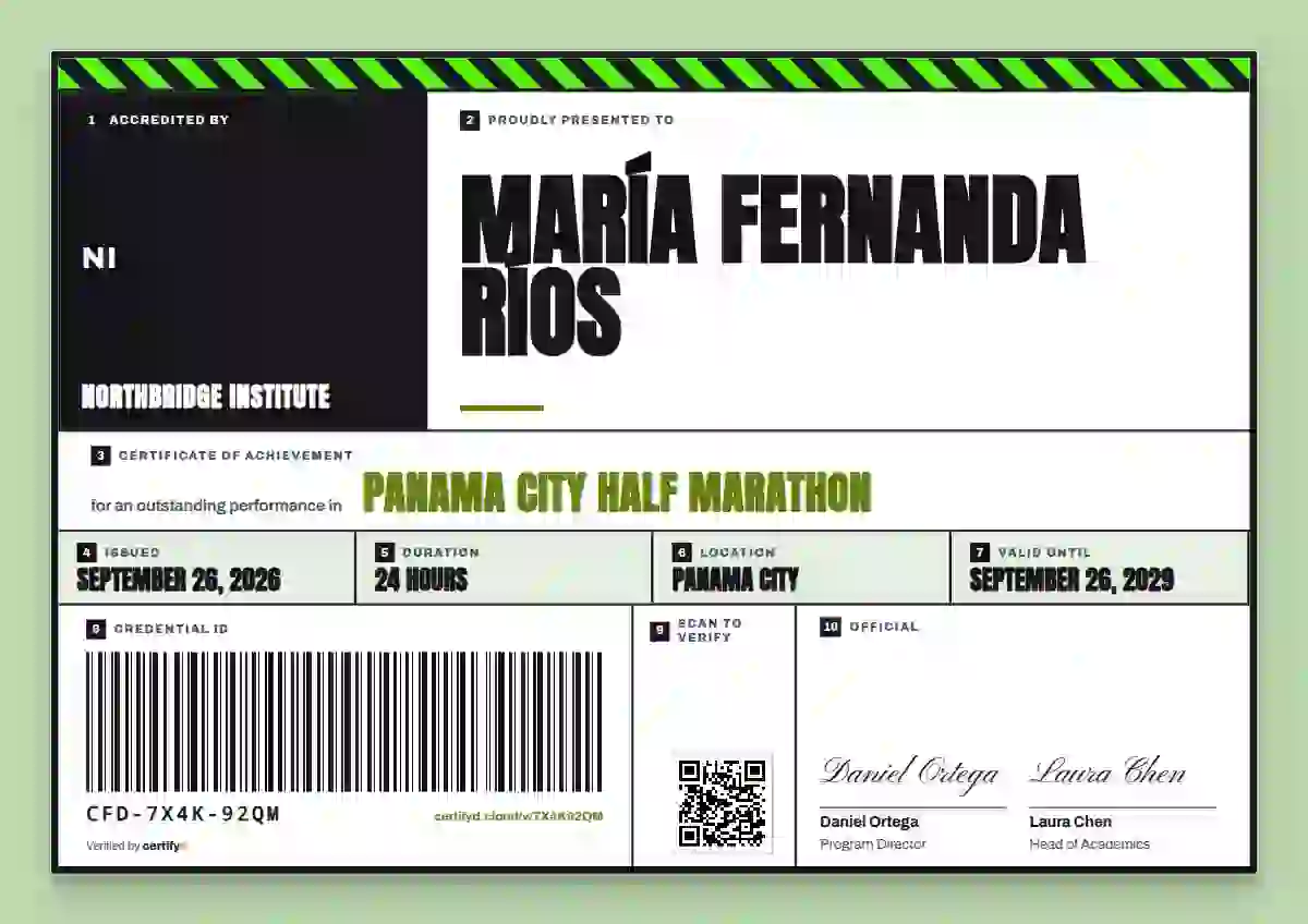 Pallet Label Lime Tall Barcode sports certificate template