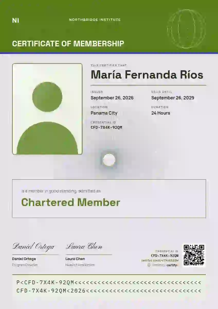 Passport Page Lime No Visa Stamp membership certificate template