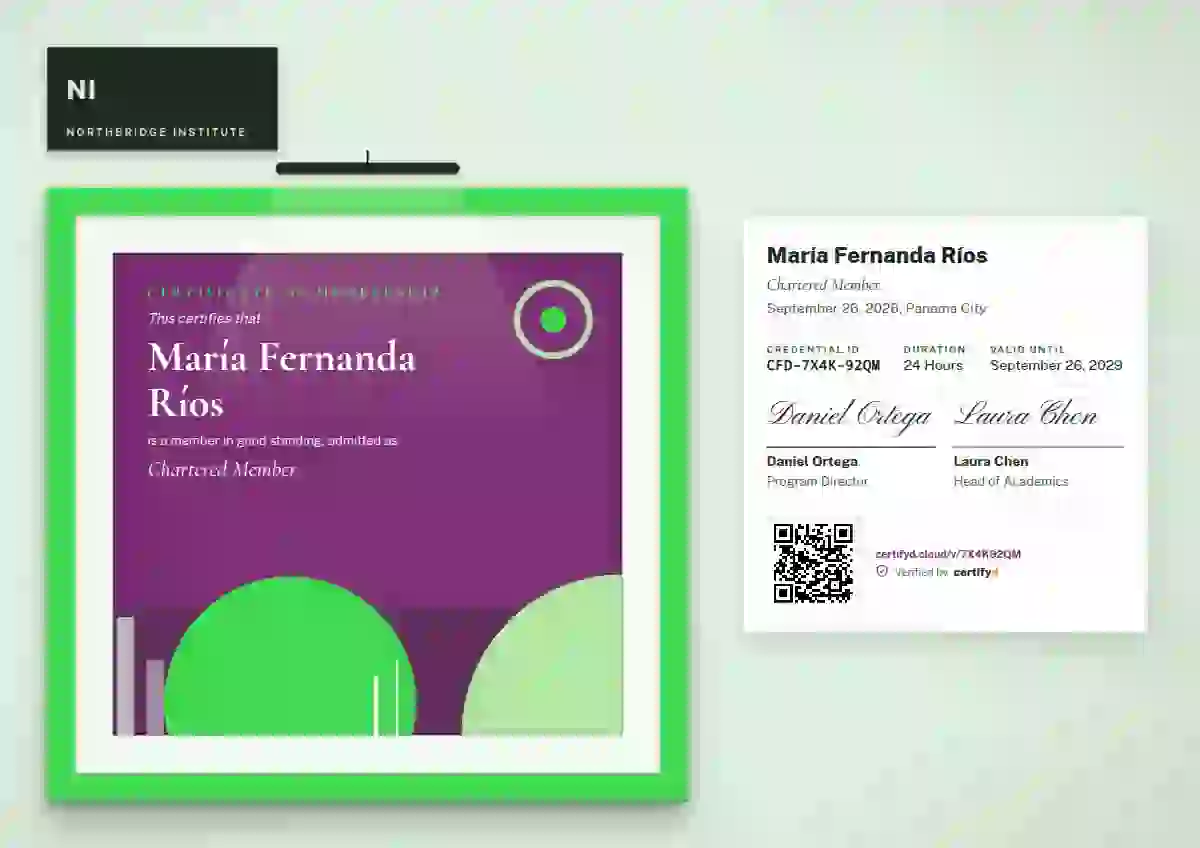 Gallery Placard Fuchsia Gilded Frame membership certificate template