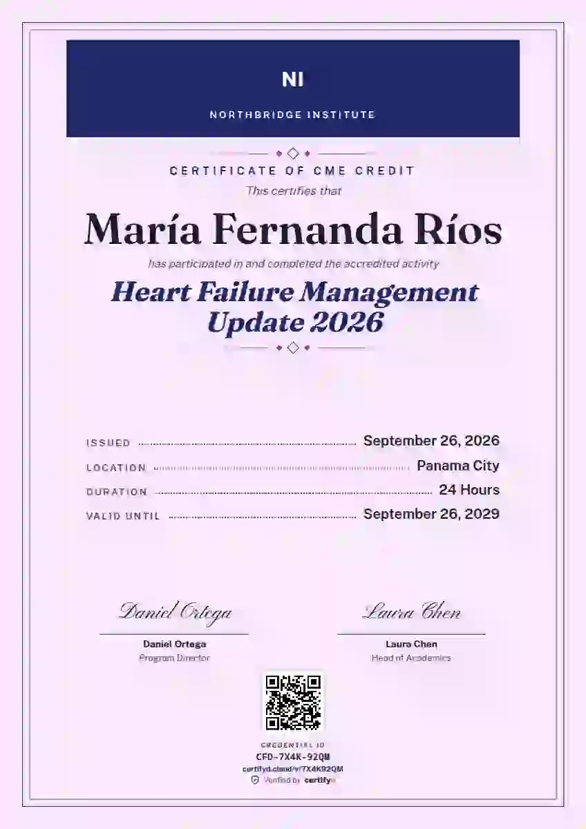 Menu Card Ultramarine No Fleuron Corners healthcare and cme certificate template