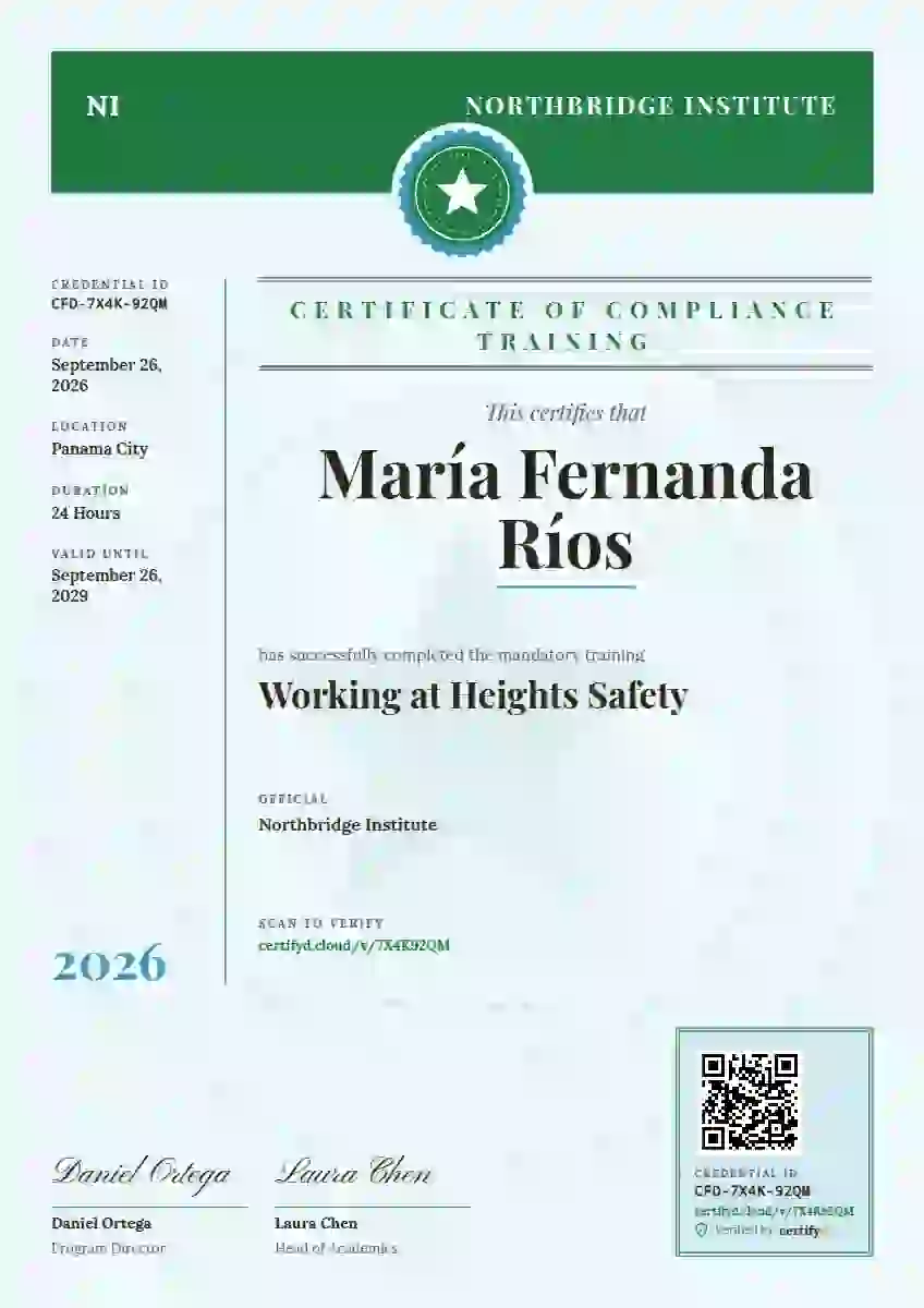 Decree Folio Jade No Clause Numerals compliance and safety certificate template