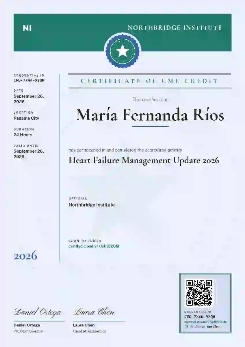 Decree Folio Seafoam No Clause Numerals healthcare and cme certificate template