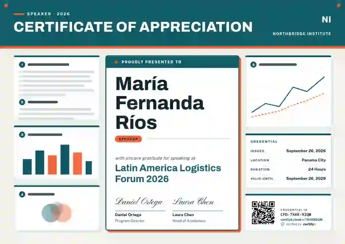 Poster Session conference speaker certificate template