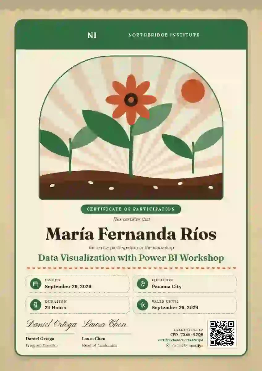 Seed Packet webinar and workshop certificate template