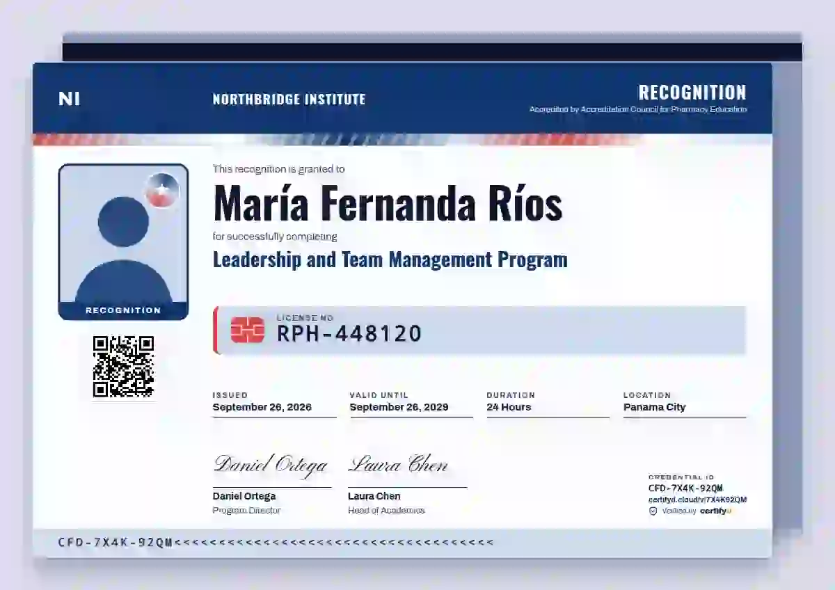 Licence Card Azure latin america certificate template