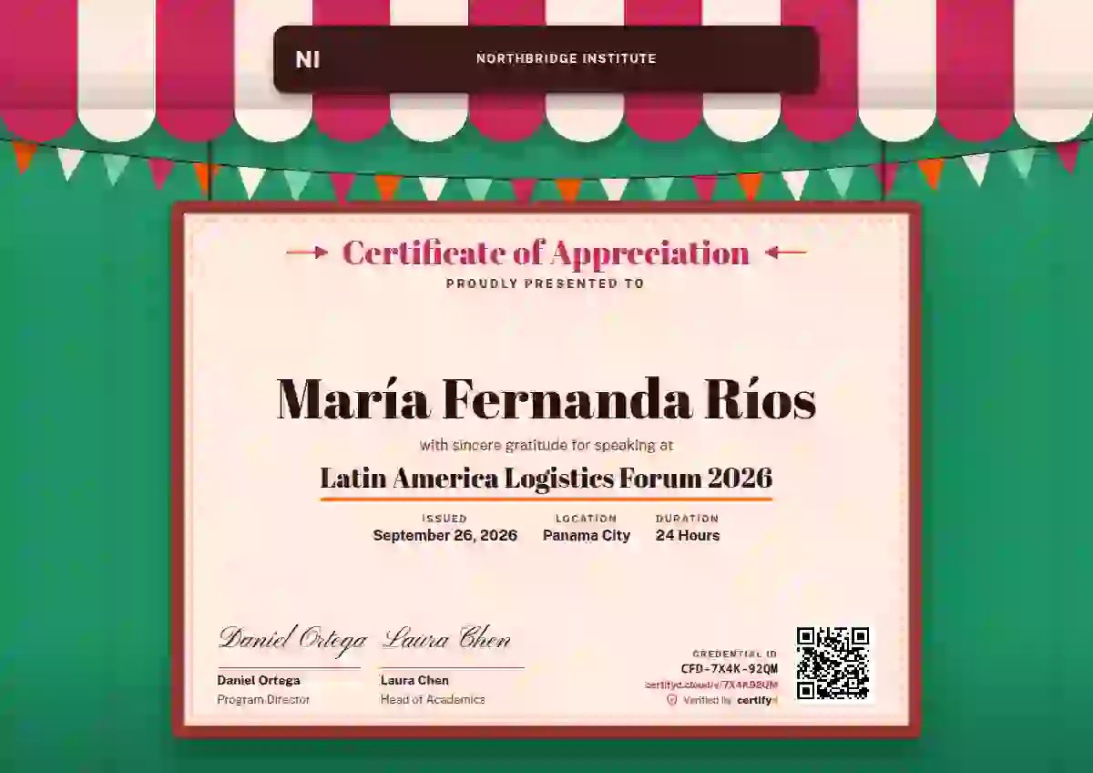 Market Awning Ruby conference speaker certificate template