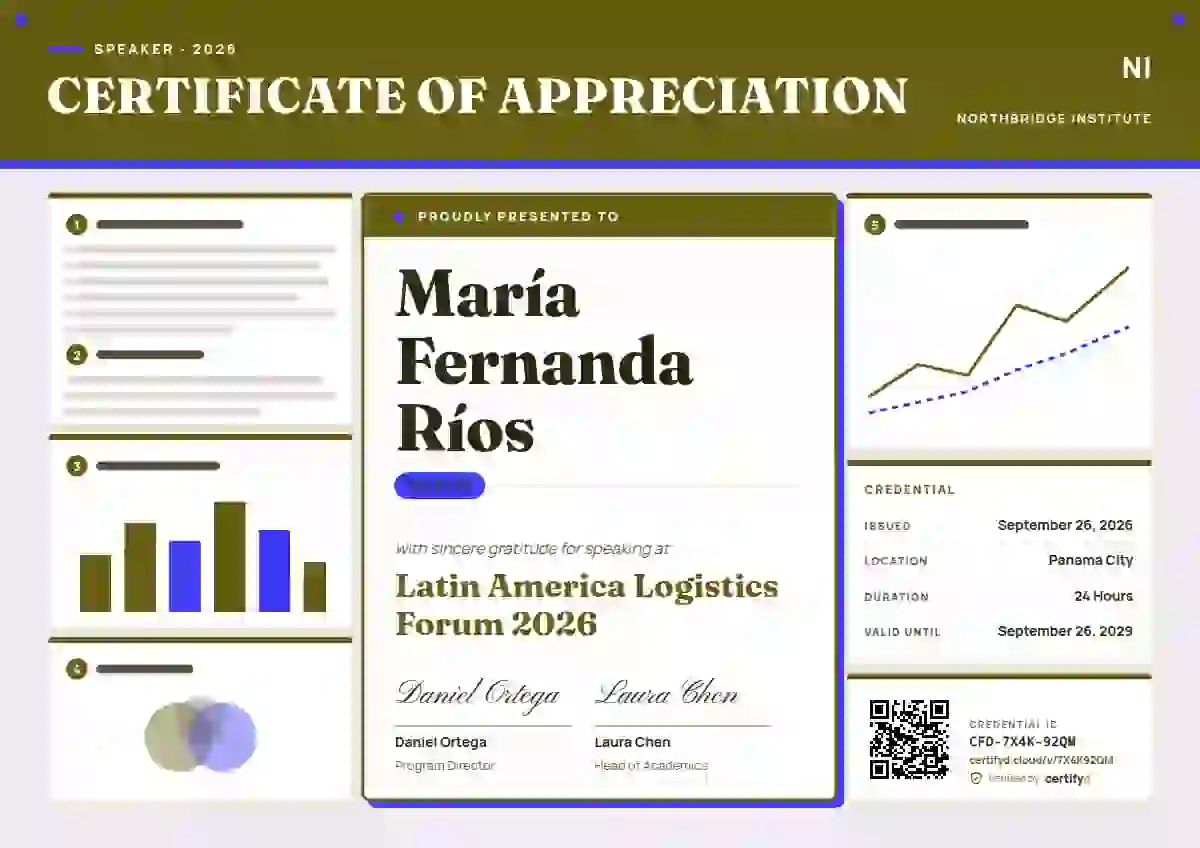 Poster Session Marigold conference speaker certificate template