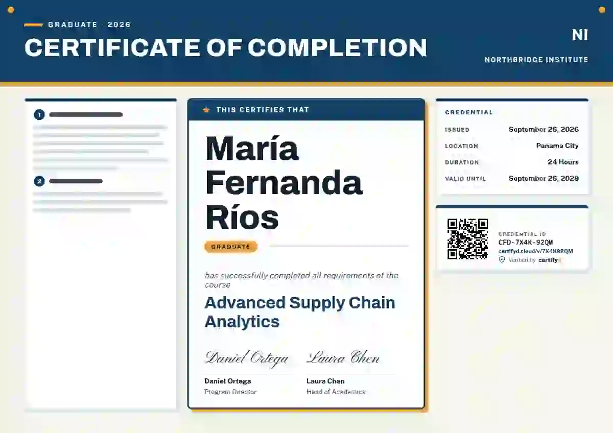 Poster Session Azure course completion certificate template