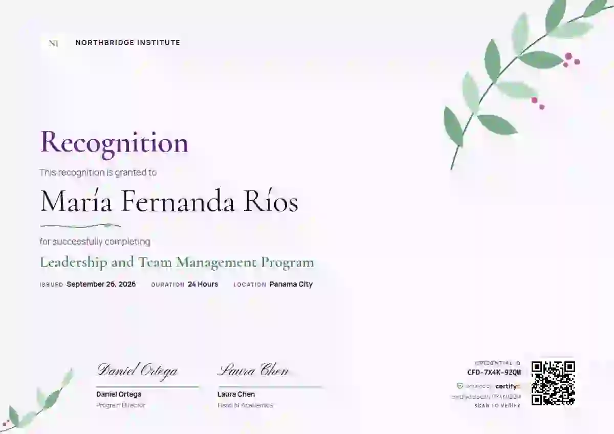 Botanical Lavender latin america certificate template