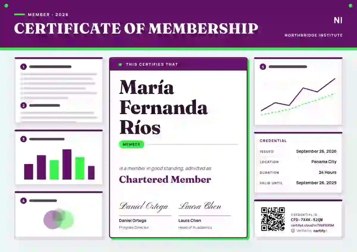 Poster Session Fuchsia membership certificate template
