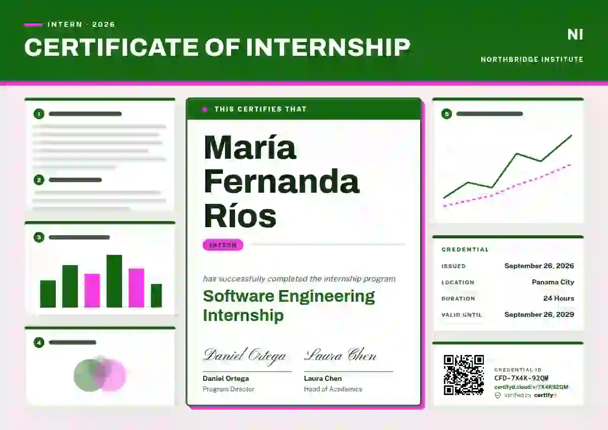 Poster Session Meadow internship certificate template