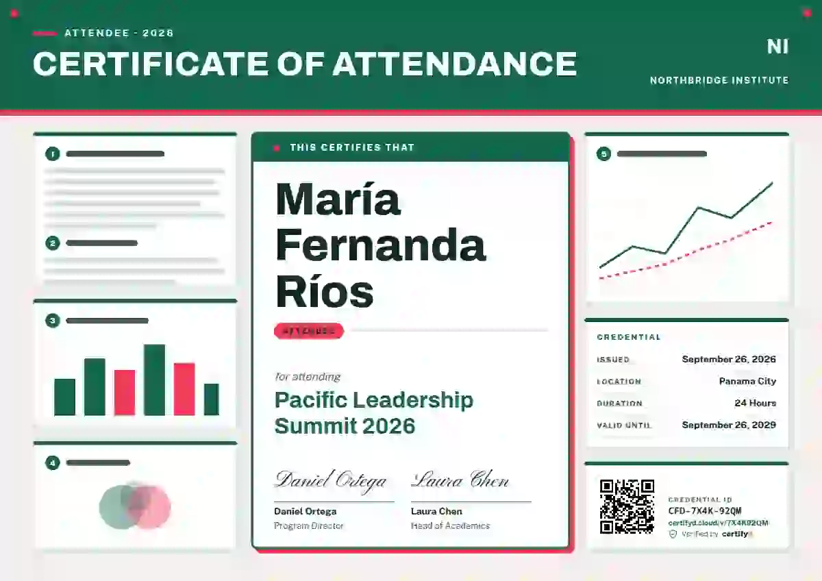 Poster Session Seafoam event attendance certificate template
