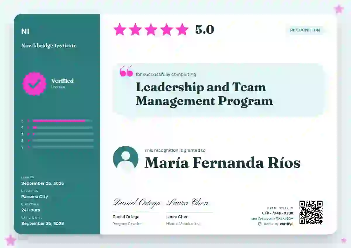 Review Card Lagoon latin america certificate template