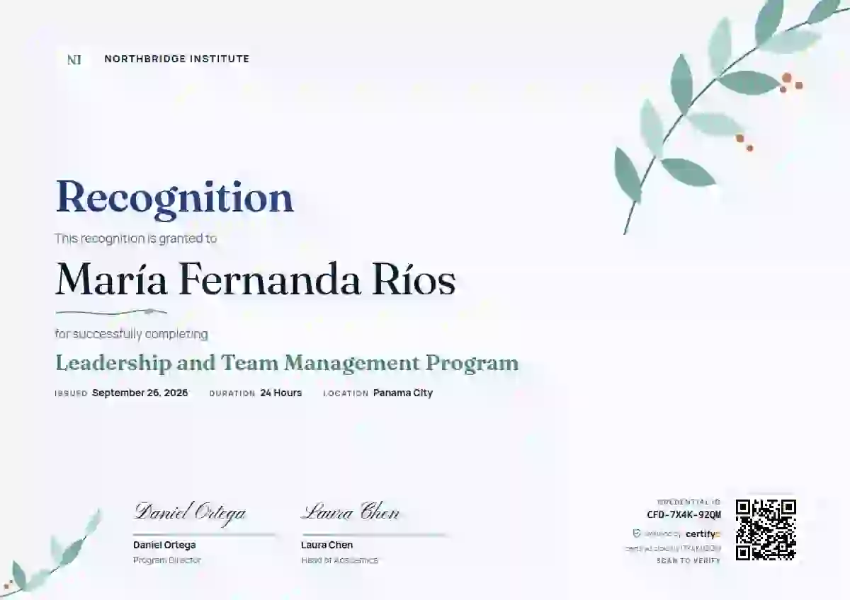 Botanical Dusk latin america certificate template