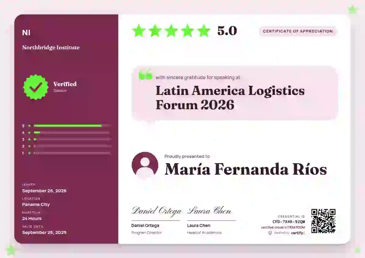 Review Card Raspberry conference speaker certificate template