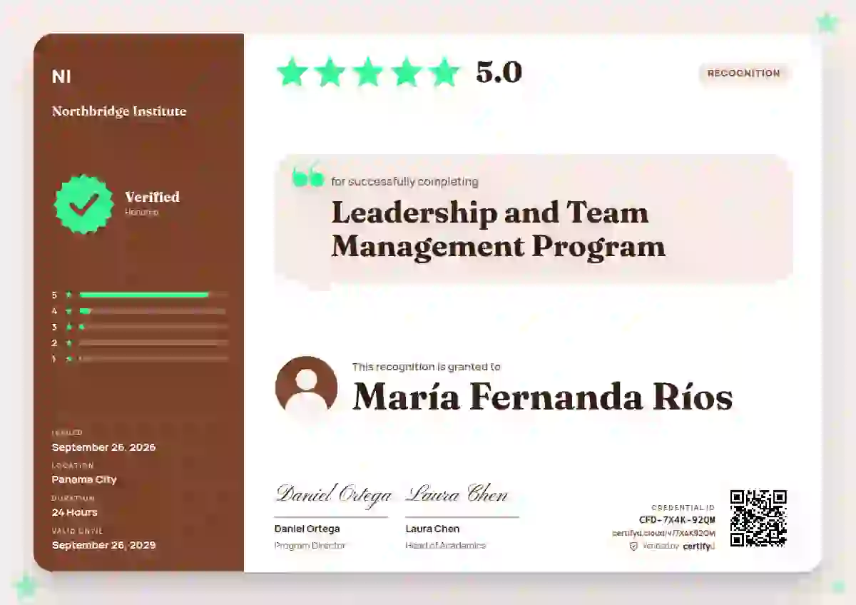 Review Card Vermilion latin america certificate template