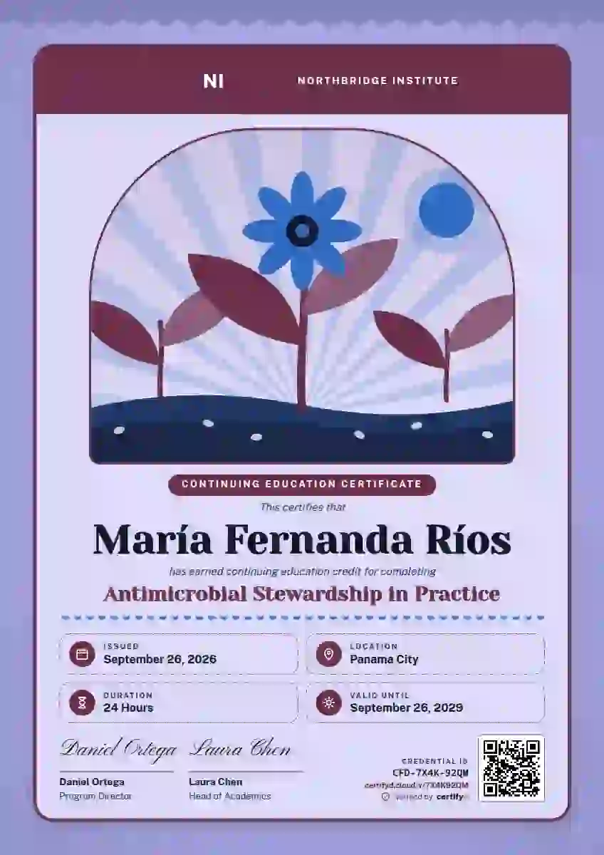Seed Packet Raspberry continuing education certificate template