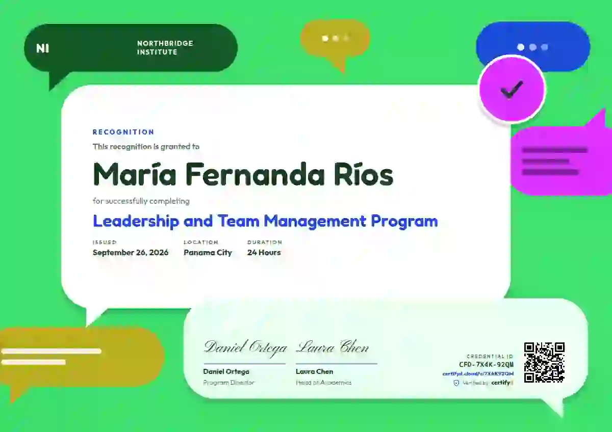 Speech Bubbles Sapphire latin america certificate template