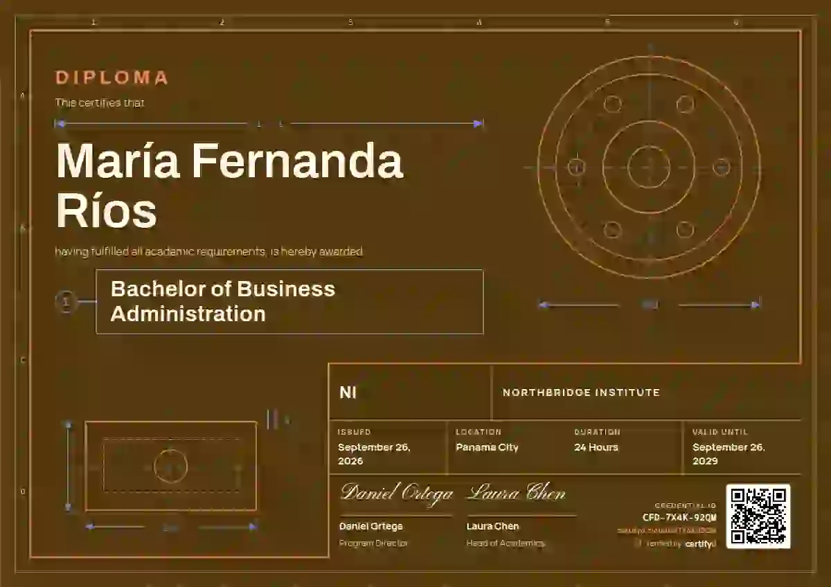Workshop Blueprint Vermilion academic diploma certificate template