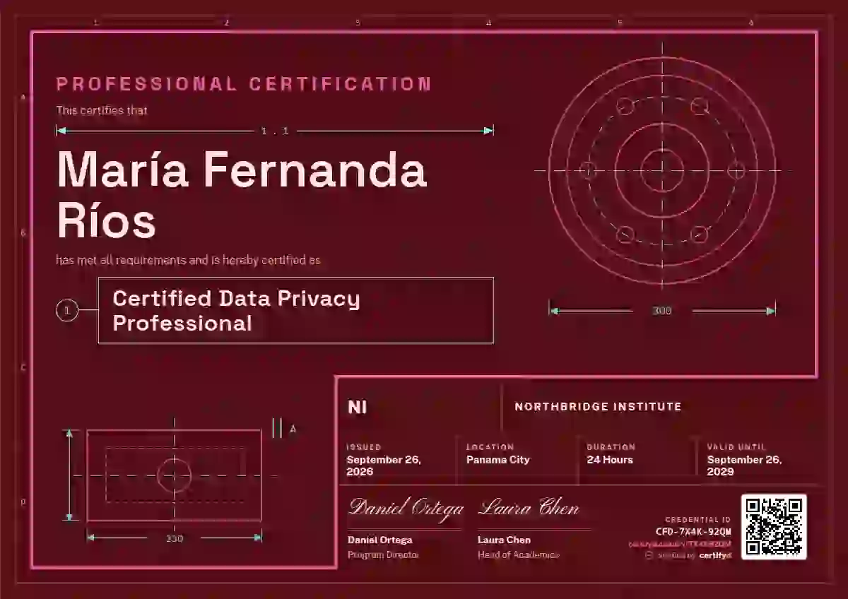 Workshop Blueprint Raspberry professional certification certificate template