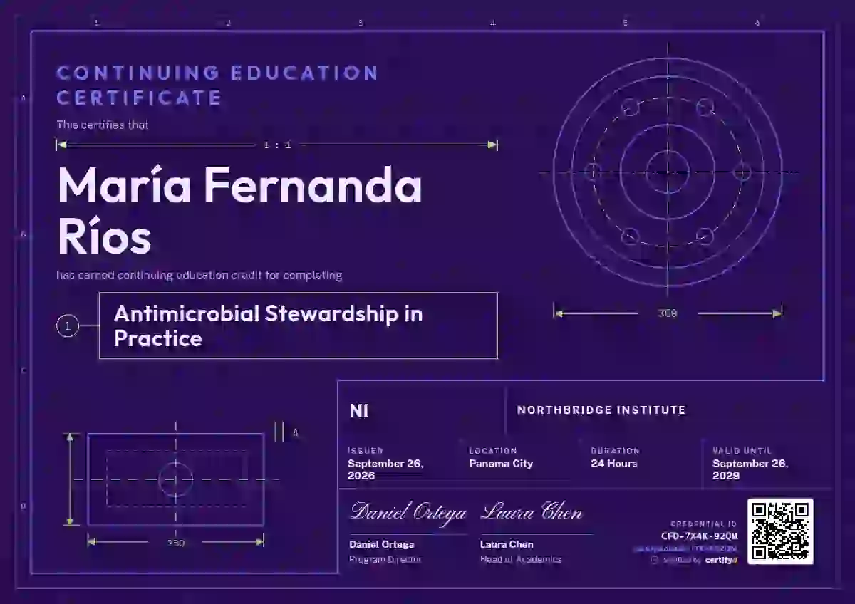 Workshop Blueprint Ultramarine continuing education certificate template