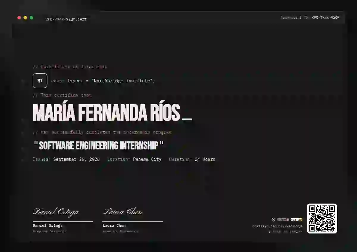 Tech Mono Mono internship certificate template
