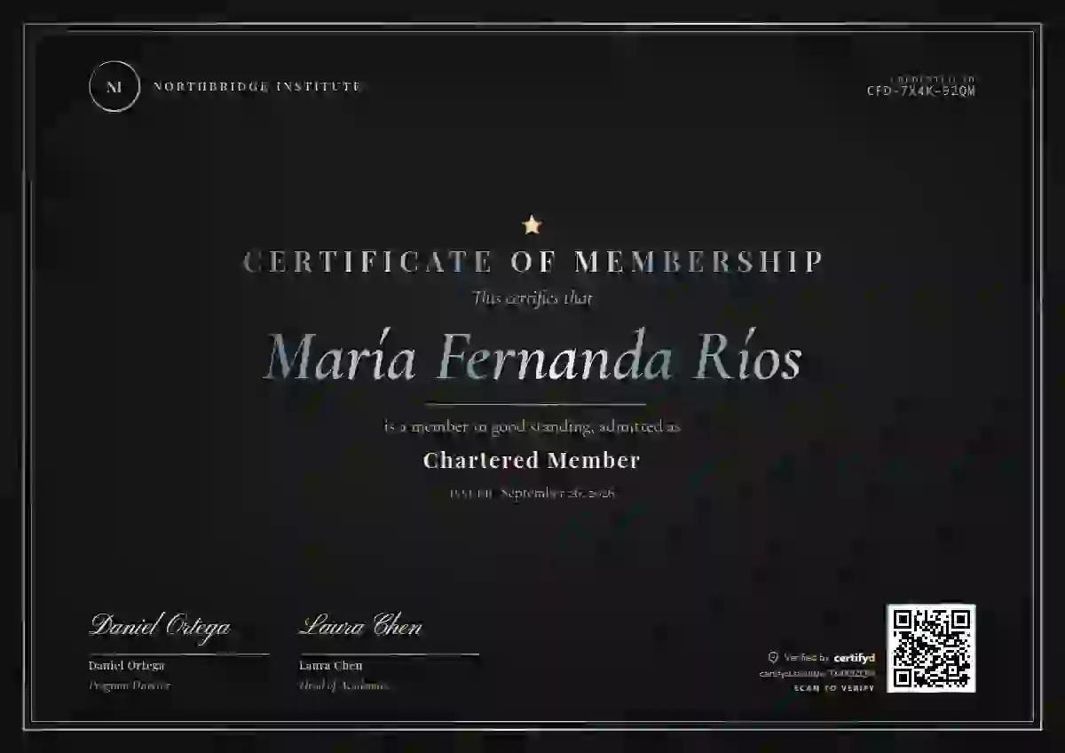 Luxury Foil Onyx Platinum membership certificate template