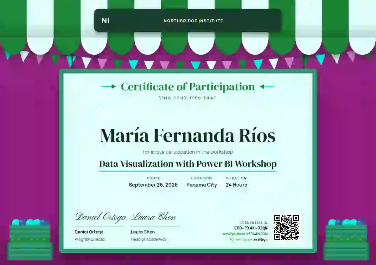 Market Awning Meadow Deep Scallops webinar and workshop certificate template
