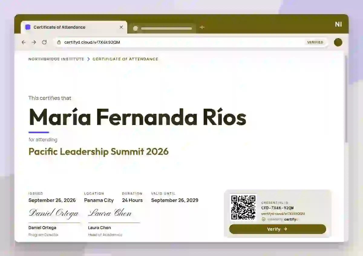 Plantilla de certificado Browser Window Marigold No Window Dots de asistencia a eventos