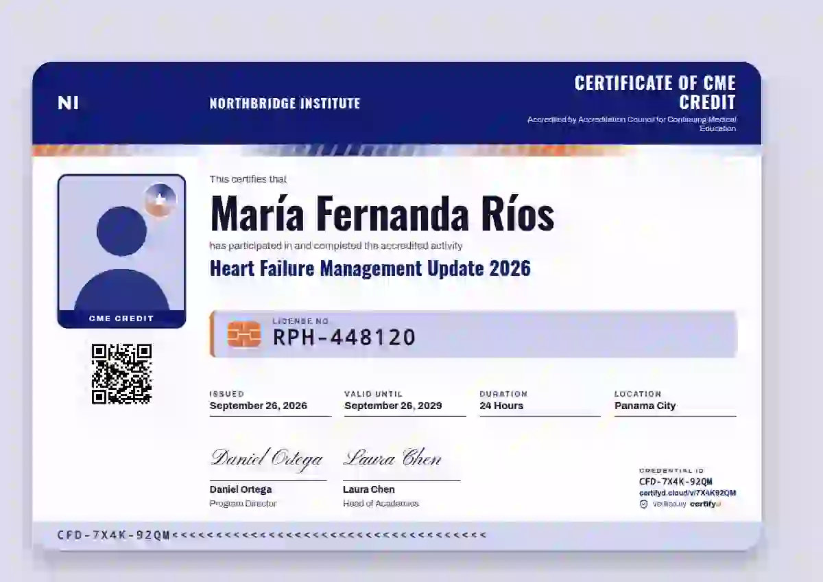 Licence Card Ultramarine No Second Card healthcare and cme certificate template