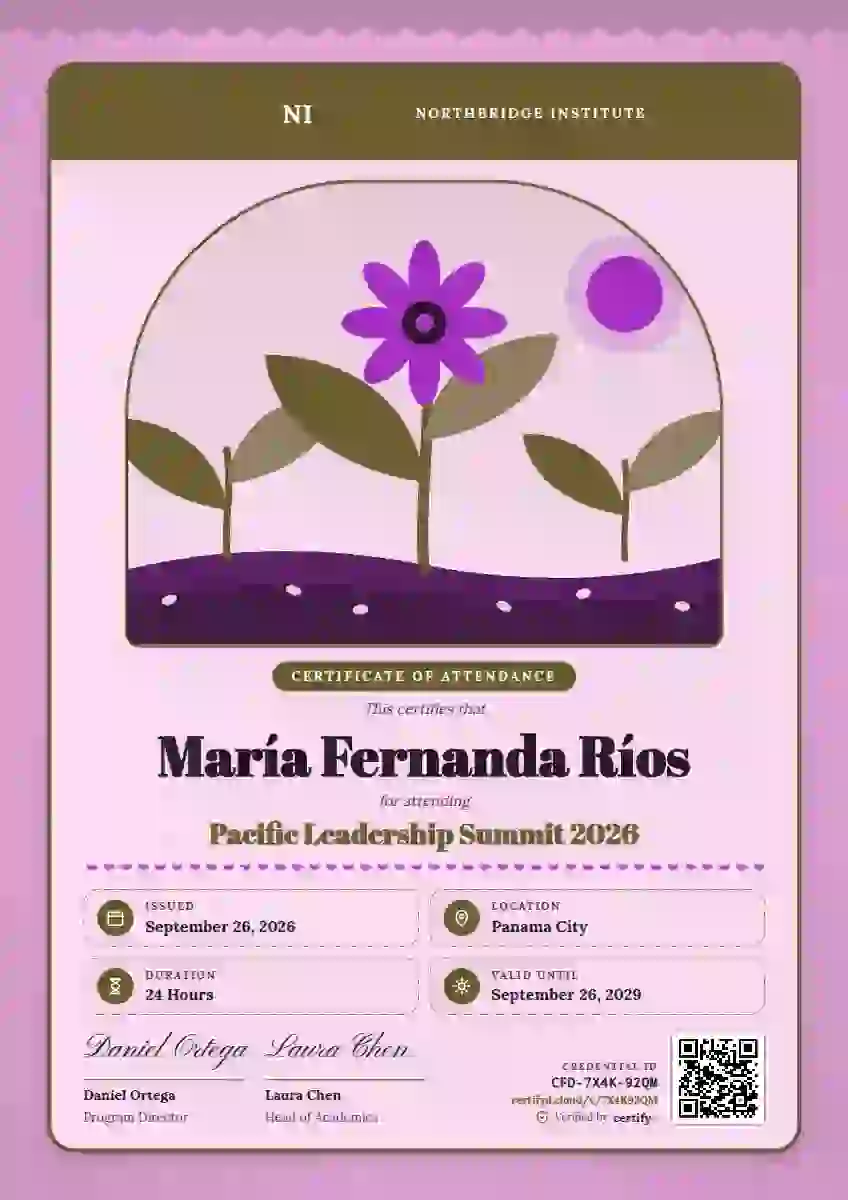 Seed Packet Marigold No Sun Rays event attendance certificate template