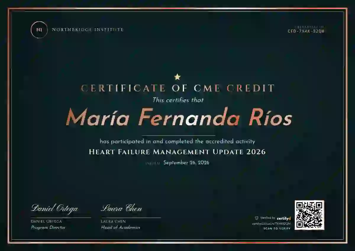 Luxury Foil Teal Copper healthcare and cme certificate template
