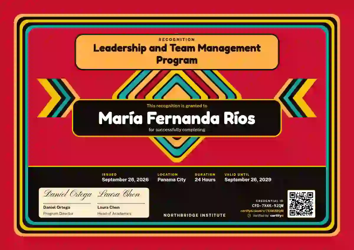 Mola Panel latin america certificate template