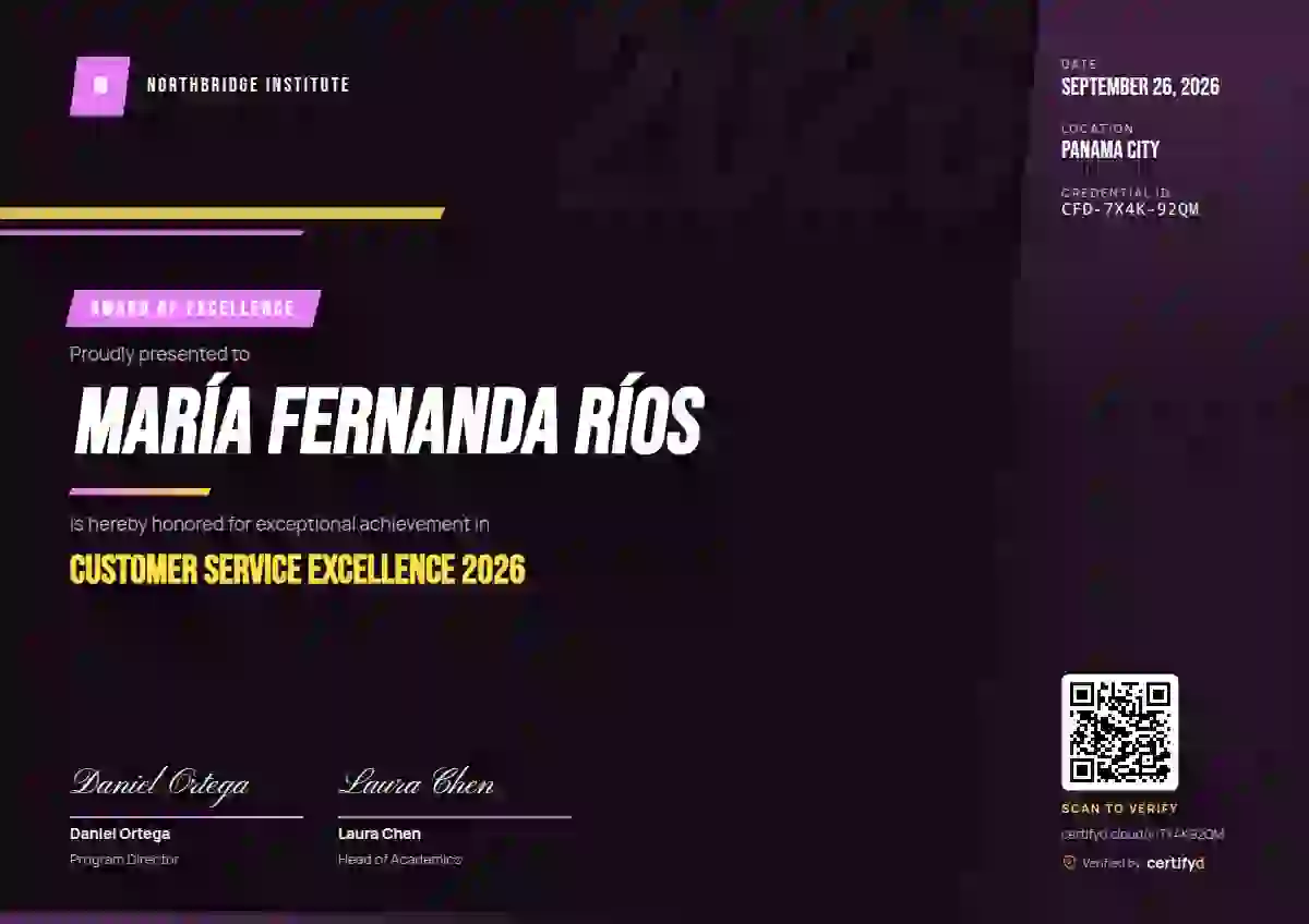 Plantilla de certificado Sports Dynamic Magenta de premios y logros