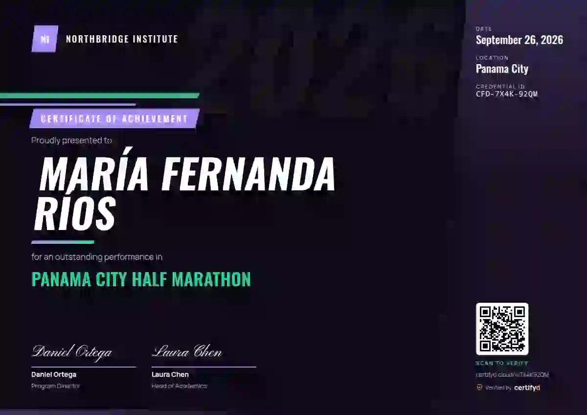Sports Dynamic Violet sports certificate template