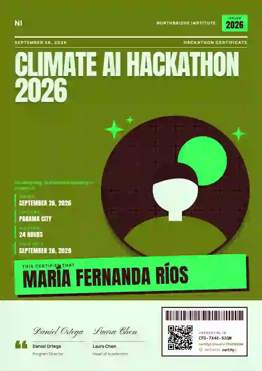 Magazine Cover Lime hackathon certificate template