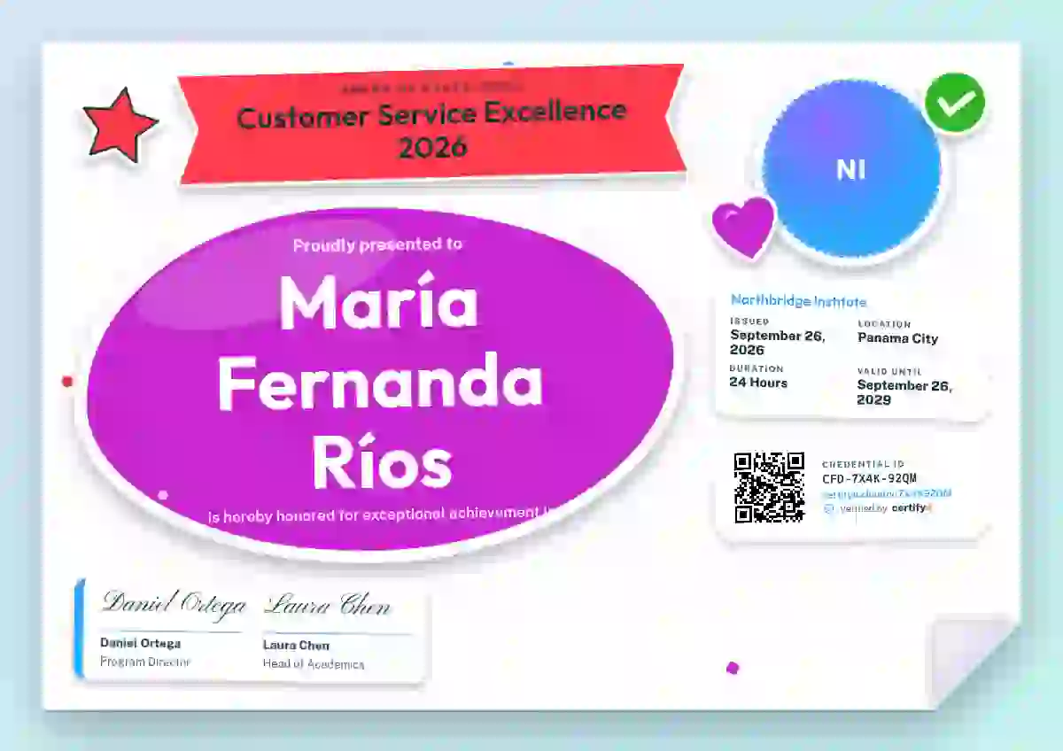Plantilla de certificado Sticker Sheet Fuchsia de premios y logros