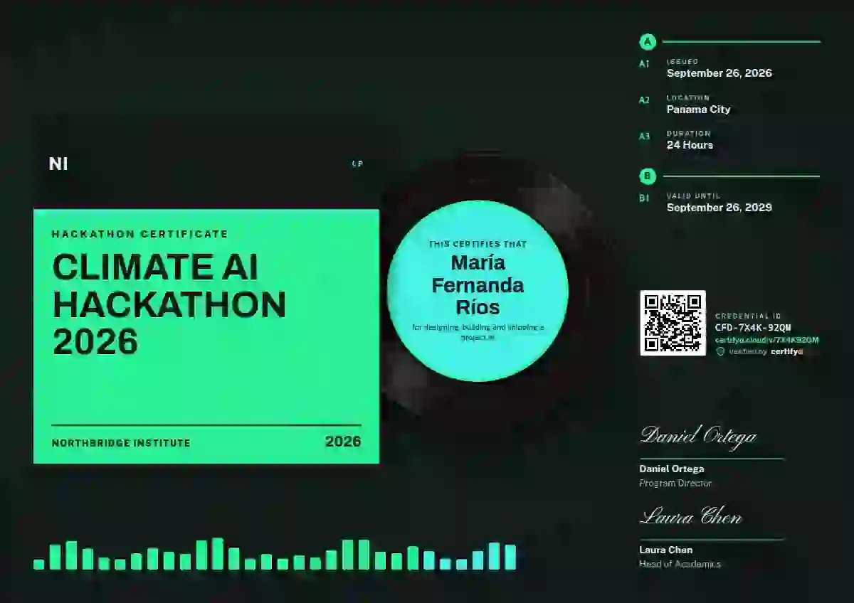 Vinyl Sleeve Jade hackathon certificate template