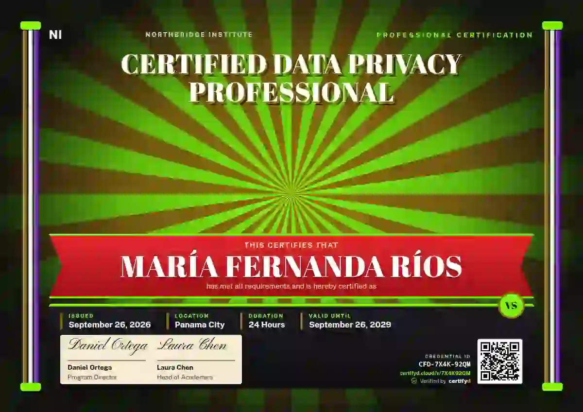 Lucha Libre Marigold professional certification certificate template