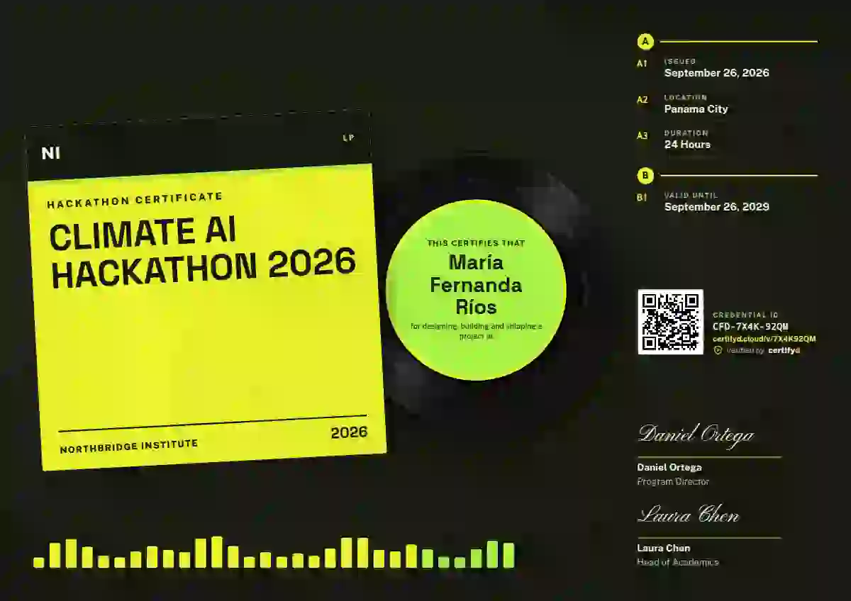 Vinyl Sleeve Lime hackathon certificate template