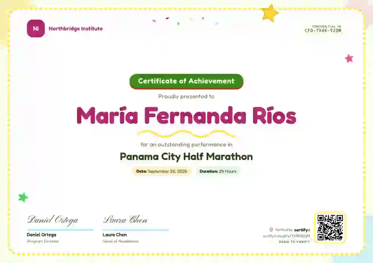 Plantilla de certificado Playful Lime de deportes