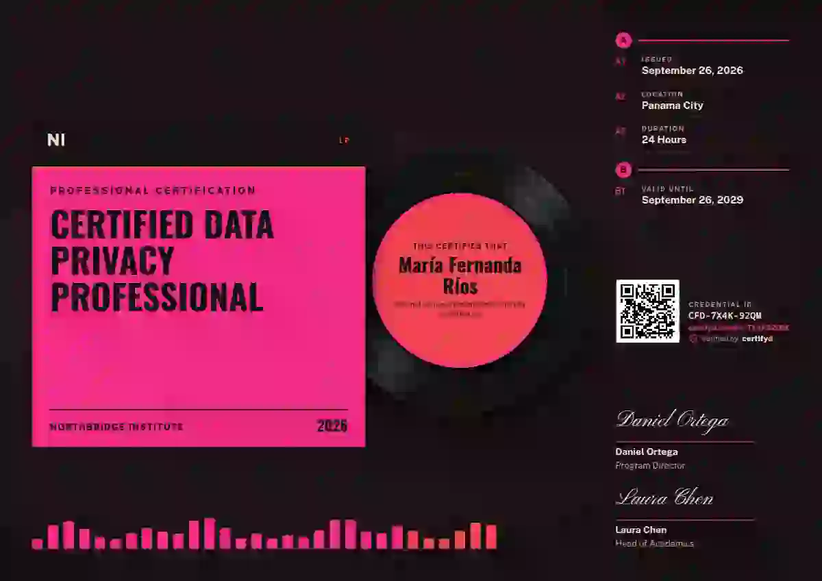 Vinyl Sleeve Raspberry professional certification certificate template