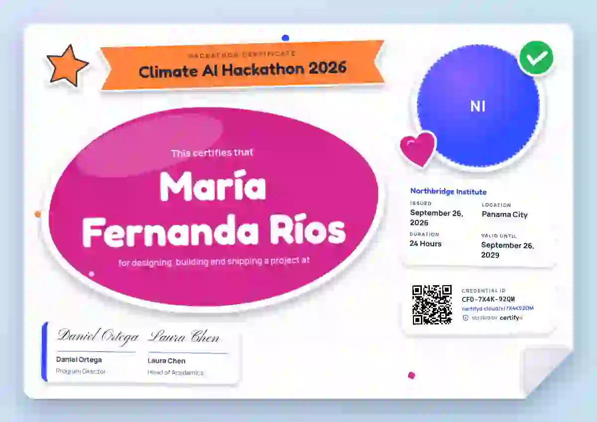 Sticker Sheet Raspberry hackathon certificate template