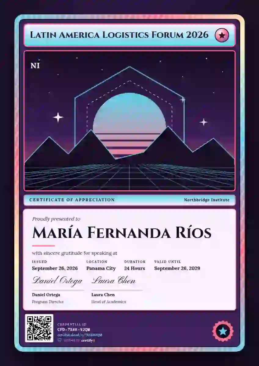 Trading Card Cerulean conference speaker certificate template