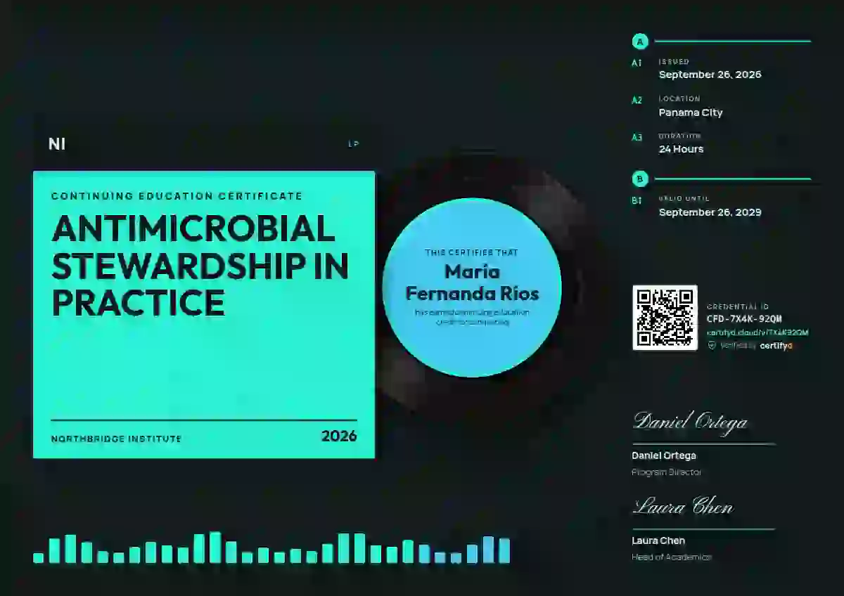 Vinyl Sleeve Seafoam continuing education certificate template
