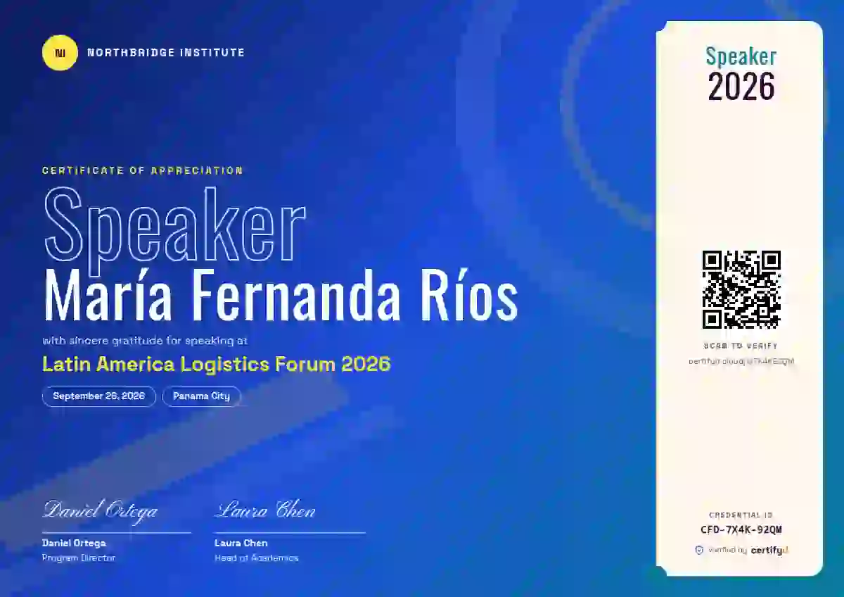 Plantilla de certificado Festival Royal de ponente de conferencia