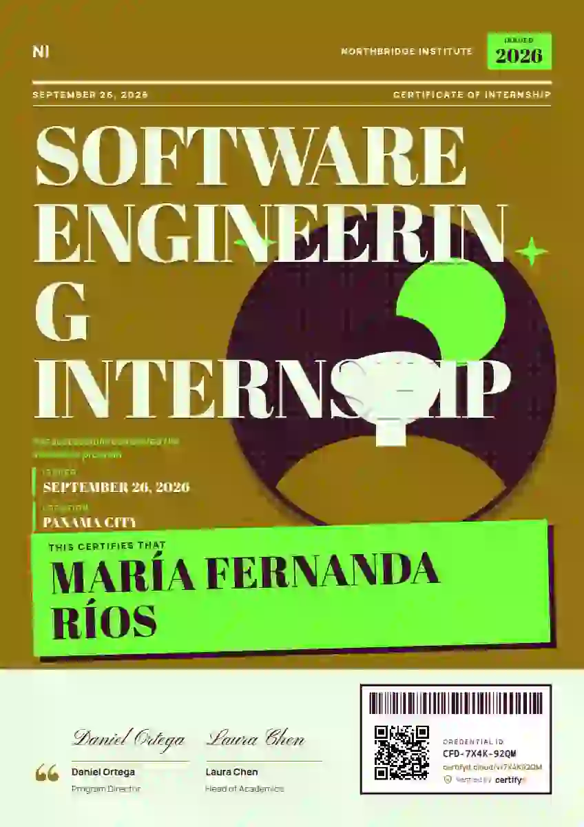 Magazine Cover Marigold internship certificate template