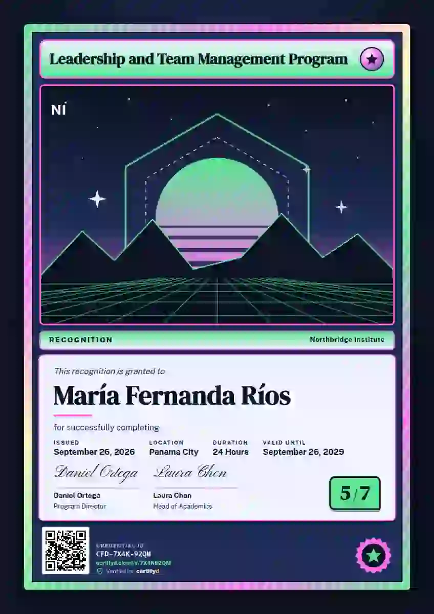 Trading Card Jade latin america certificate template