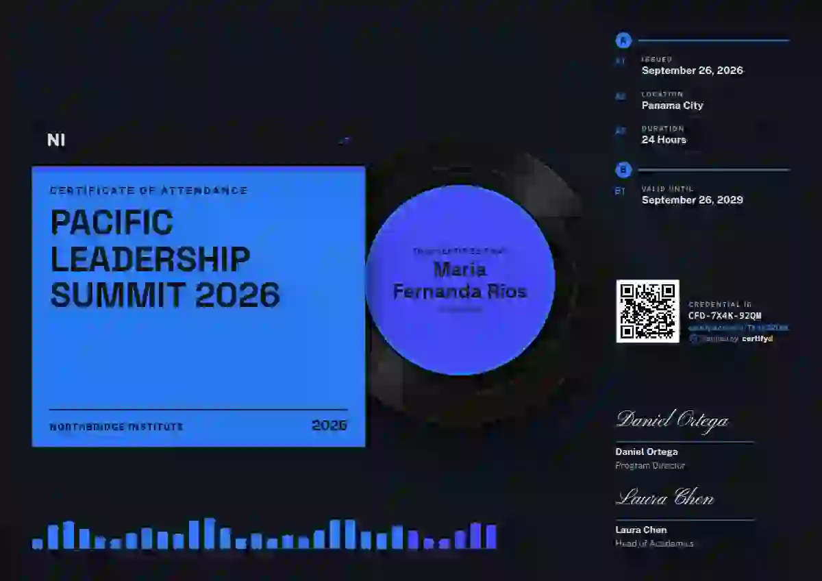 Vinyl Sleeve Azure event attendance certificate template