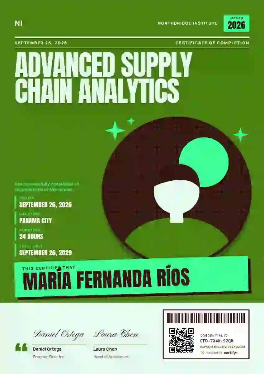 Magazine Cover Fern course completion certificate template